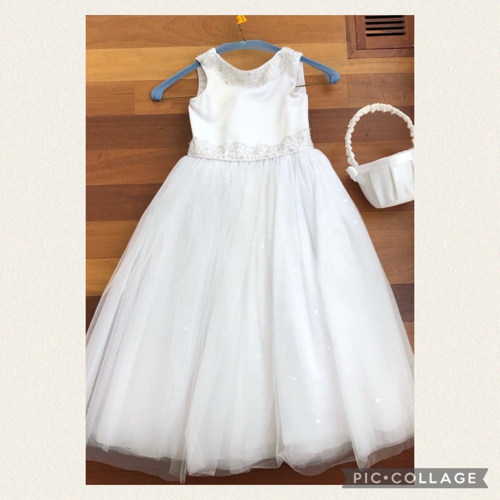 Flower girl dress and basket